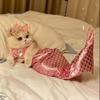 Funny Cat Mermaid Tail Costume - Plush Fish Outfit for Adorable Photos