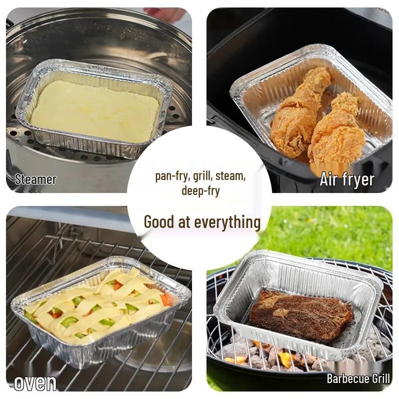 MiaoJie Disposable Aluminum Foil Square Trays