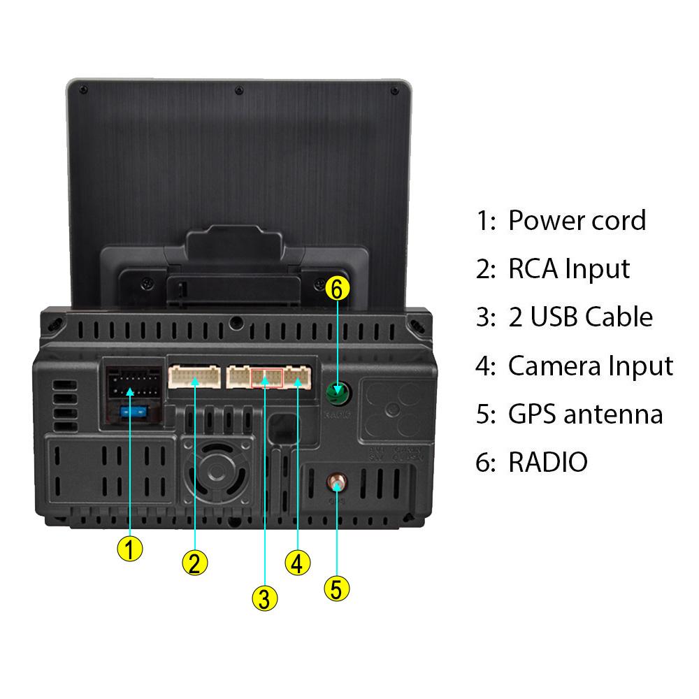 2din CarPlay 9,5-дюймовый вертикальный экран Android Радио Автомобильный мультимедийный плеер GPS-навигация Головное устройство Стерео Wi-Fi
