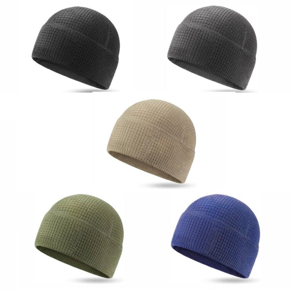 Polar Fleece Winter Running Hats Solid Color Outdoor Warm Hat Running Winter Sport Cap Unisex