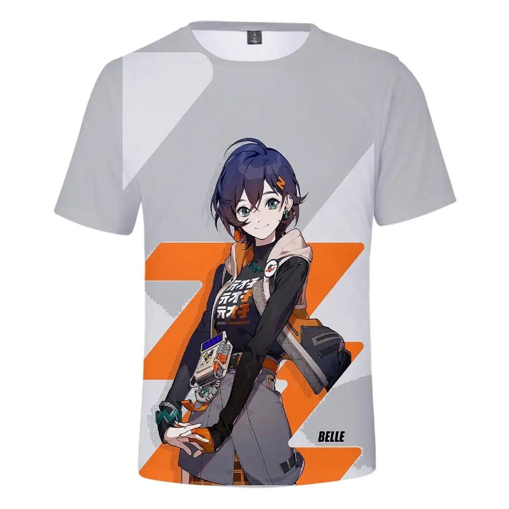 Футболка Zenless Zone Zero Game 3D Printed Oversize мужская футболка уличная мода круглый вырез с коротким рукавом мужская одежда