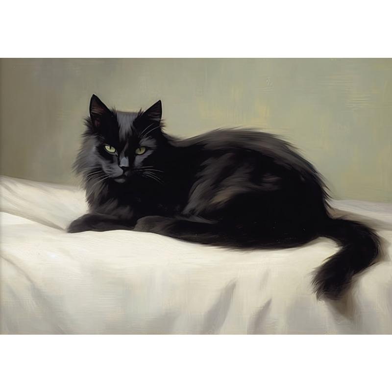 Винтажный пасхальный кролик, черные кошки, рыжий кот, спящие лебеди, утка, сова, животное, постер, картина на холсте, печать для гостиной, домашний декор