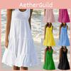 Stylish Women's Holiday Summer Solid Sleeveless Party Beach Loose Short Dress Sundress For Effortless Elegance