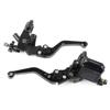 Universal 7 8in Hydraulic Adjustable Brake Upper Pump Clutch Levers Handle Assembly (Black)