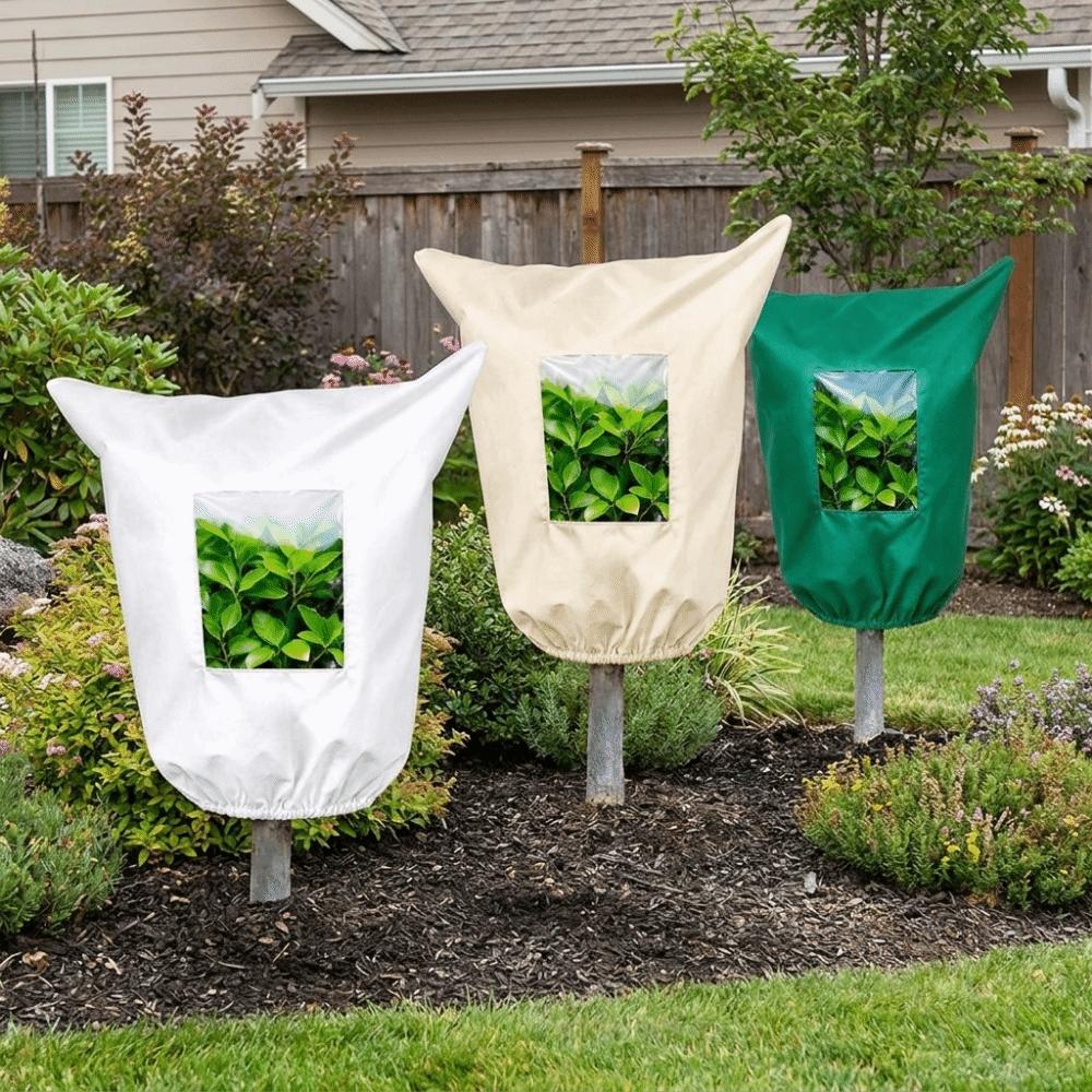 View Window Plant Protection Bag Non‑woven Freeze Protection Cover for Outdoor Plant