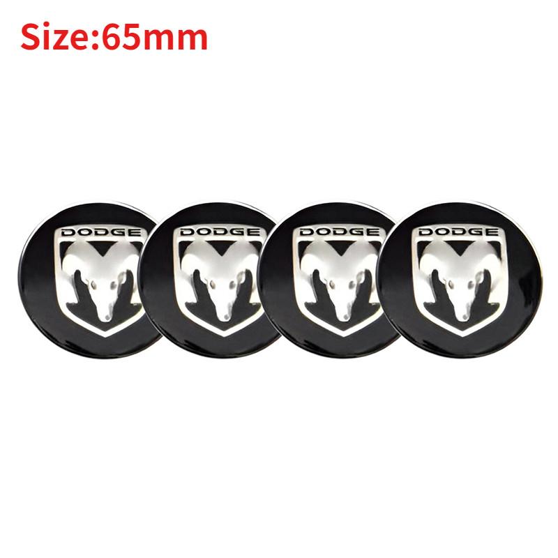 kqsdr10 4PCS 56/60/65mm Car Wheel Center Sticker Hub Badge for Dodge AVENGER CALIBER CARAVAN Challenger CHARGER DART DURANGO JOURNEY RAM