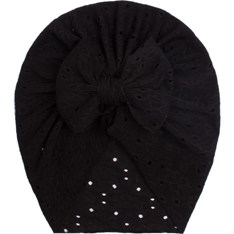 New Baby Jacquard Bow Hat, Children's Breathable Striped Pullover Hat, Baby Hat