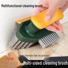 Multi-Purpose Crevice & Corner Brush for Bathroom, Toilet, and Floor with Hard Bristles for Grout Stain Removal