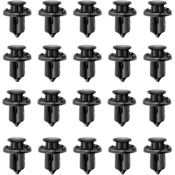 Honda 20Pcs Fender Liner Clips, 10mm Black Nylon Push-Type Retainer Clips for CR-V, Accord, Civic, Acura 91503-SZ3-003