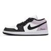 Jordan Air Jordan 1 Нескользящие Низкие Винтажные Баскетбольные Кроссовки Женские Белый Черный Фиолетовый DC0774-101(Команда34-)