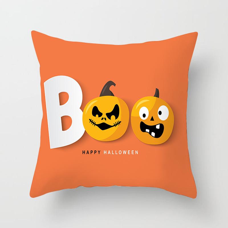 New Halloween Peach Skin Pillow Cover Festive Home Sofa Pillow Cover