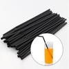 200Pcs Disposable Black Elbow Food-grade PP Material Straws Juice Drink Milk Tea Straws