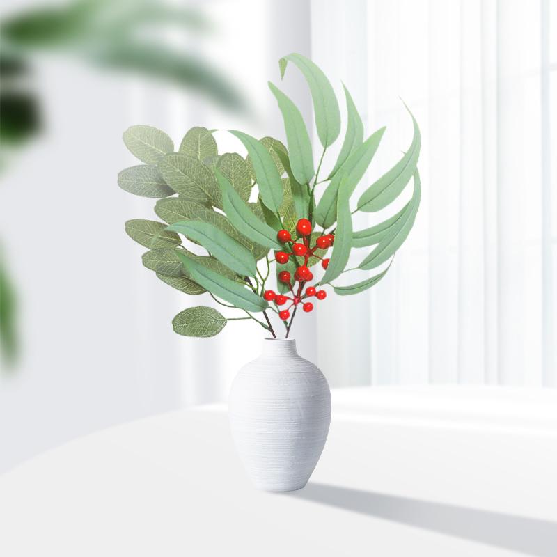 Искусственный лист ивы Имитация листа эвкалипта Зеленое растение для дома Цветочная композиция Декорация Рождественские принадлежности DIY