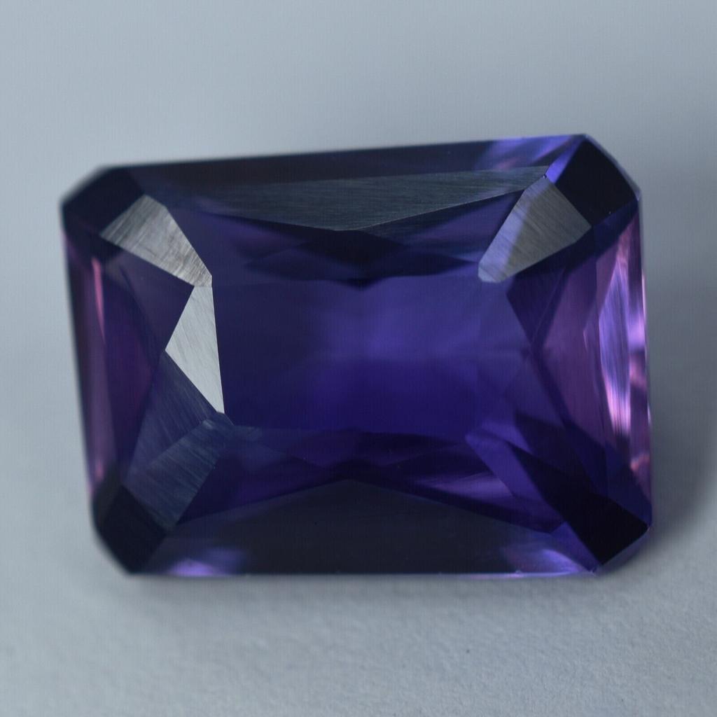 7 Ct Natural Beautiful Purple Alexandrite Emerald Shape Loose Gemstone