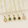 European American Ins Style Double-layer Zircon Titanium Steel Luxury Square Pendant Light Sporty Unisex 18K Gold Necklace