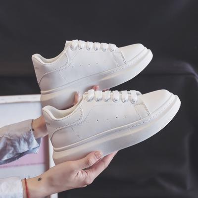 Маленькие белые туфли с толстой подошвой для студентов, женская обувь, обувь для пар, спортивная повседневная обувь