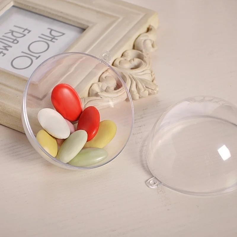 5 шт. Прозрачный шар, подвеска в виде рождественской елки, рождественское подвесное украшение, держатель для подарочной коробки с конфетами и конфетти, декор для вечеринки и свадьбы