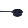 Back Scrubber for Shower Soft Silicone Bath Body Brush with Long Handle, BPA-Free, Hypoallergenic (Black)