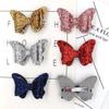 Girls Cute Sequins Double Butterfly Hair Clip Bow Hairpins DIY Headwear Bow Decor Hairgrip Toddler Hair Accessories