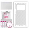 apgo Protective Skin Sticker for the Back+sides Compatible with Xiaomi Mi 11 Ultra, Full Wrap Film, Foil, Vinyl - Pattern Transparent Carbon