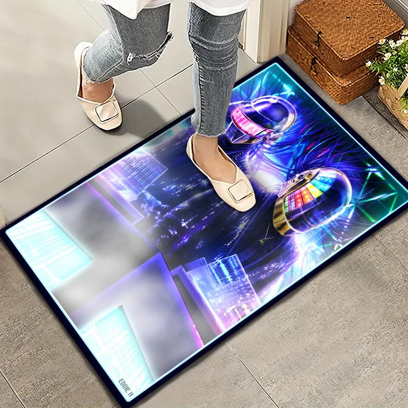 Daft Punk Carpet Rug for Living Room Bedroom Home Sofa Decoration,Kids play Nonslip Floor Mat