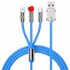 Сверхбыстрый 3-в-1 кабель 120 Вт для Apple, Huawei, Type-C и Android с возможностью Flash Charge 6A