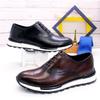 Fashion Leather Comfortable Fashion Sneakers Handmade High-end Business Casual Dating Party Men's Shoes Zapatos Sapat A36