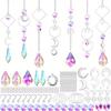 200pcs DIY Crystal Pendant Sun and Moon Pendant, , Decorative Accessories for Making DIY Handicrafts