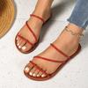 Новые однословные шлепанцы на плоской подошве большого размера на плоской подошве для пляжа женские повседневные модные с ремешком женские шлепанцы