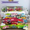 3pcs Duvet Cover Set (1*Duvet Cover + 2*Pillowcase, Without Core), Angry Birds Print Bedding Set, Bedroom Decor, All‑Season, Birthday Gift