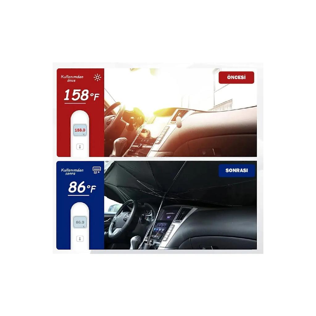 Автомобильный солнцезащитный козырек на лобовое стекло, складной зонт, навес на лобовое стекло для всех транспортных средств