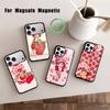 Клубничная S-Shortcake-Girl Розовый Чехол Для Телефона Для iPhone17,16,15,14,13,12,11 Plus,Pro Магнитный Для Magsafe Беспроводной Зарядки