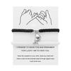 2Pcs/Set Romantic Heart Magnetic Attract Couple Bracelet For Women Men Fashion Braided Rope Matching Bracelet Friendship Jewelry