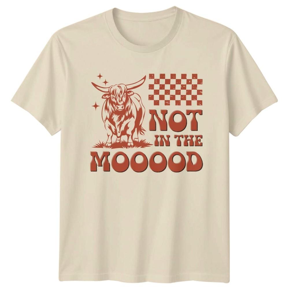 Not In The Mooood TShirt Funny Bull Animal Birthday Gift For Him And Her