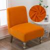 Velvet Fabric Armless Accent Chair Cover Stretch Single Sofa Covers Short Back Slipper Chair Slipcovers Protector For Home Hotel