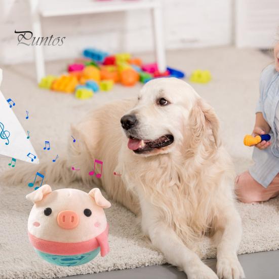 1 комплект, игрушка для домашних животных, интерактивная движущаяся плюшевая игрушка для домашних животных, набор мультяшных свиней, говорящая писклявая электронная игрушка-мяч для собак, товары для домашних животных