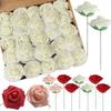 25Pcs/1Pack Artificial Rose Flowers Fake Rose Flower with Stems for Home Wedding Decoration Artificial Flowers DIY Bride Bouquet Home Decor