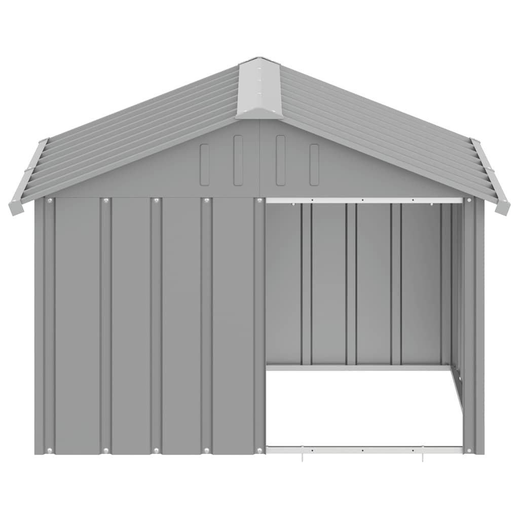 Dog House Gray 116.5 x 103 x 81.5 cm Galvanized Steel