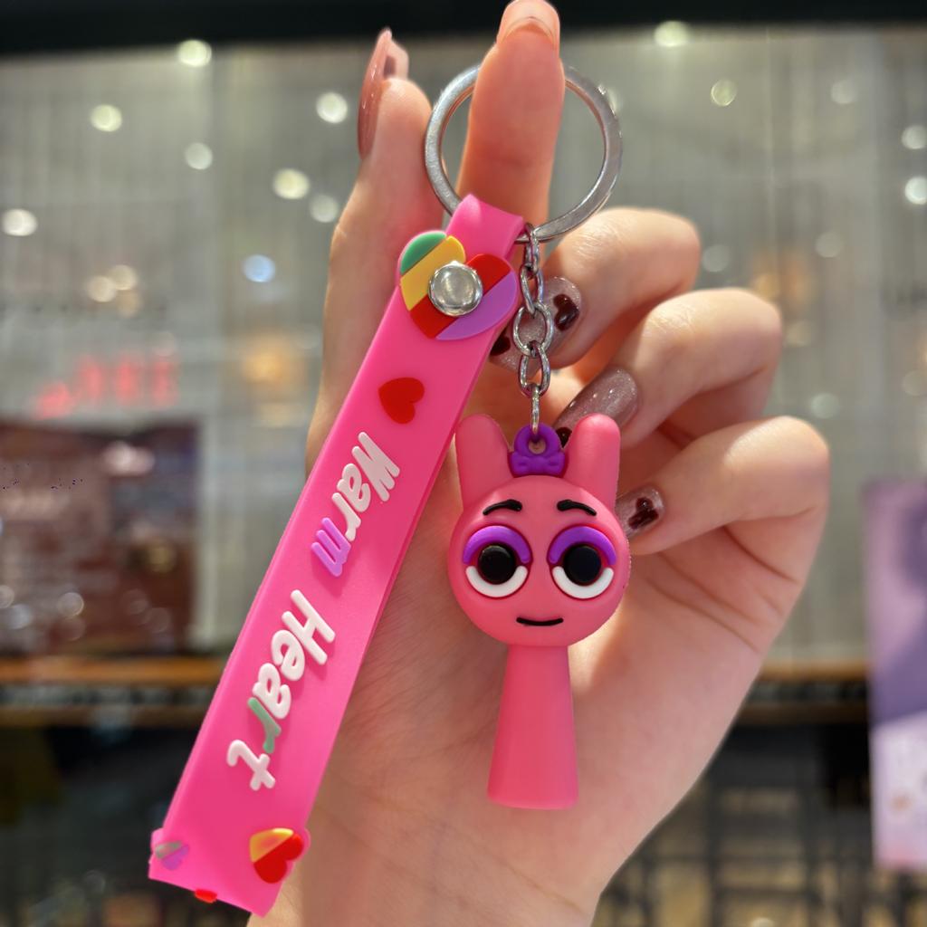 Cartoon Keychain Pendant, Wooden Stick Figure, Key Chain, Blind Box, Tide Play Pendant.