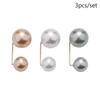 3/6/8PCS Double Head Pin Pearl Brooch Non-Slip Brooches New Waist Fastening Pins  Scarf Fastening