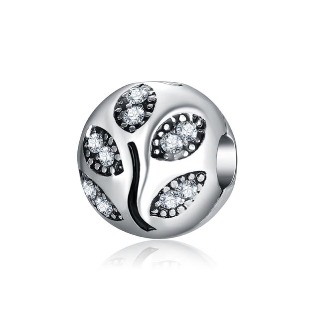 New Original Bead Alloy Love Star Flower Clip Stopper Charm Clear CZ Fit  Bracelet Bangle Necklace DIY Women Jewelry