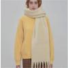 Women's Autumn and Winter Solid Color Simple Warm Scarf Faux Cashmere Shawl