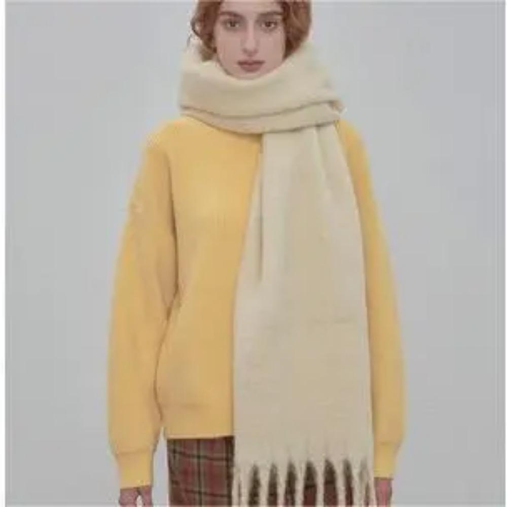 2025 20 Colors Solid Color Scarf Soft Women's Pashmina Shawl Thickened and Warm Scarves Large Cashmere Shawl