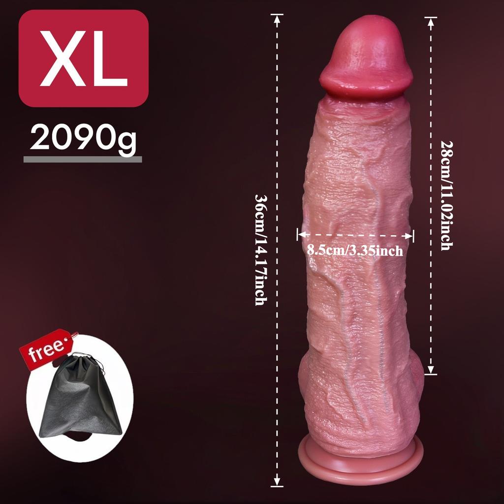 Очень большой реалистичный дилдо из жидкого силикона, размеры S/L/XL/XXL, толстая мягкая текстура, похожая на кожу, с прочной присоской, игрушка для взрослых без рук