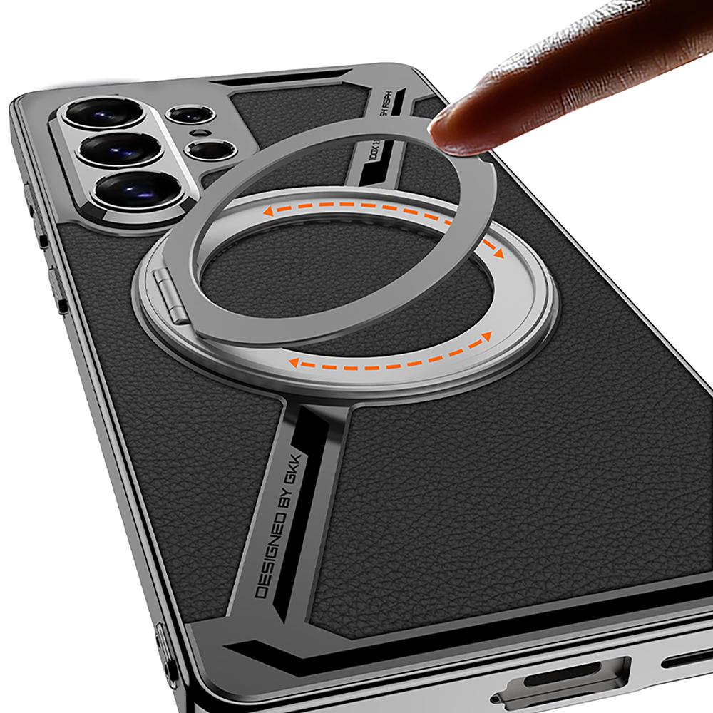 GKK For Samsung Galaxy S26 Ultra Magnetic Case PU + TPU Kickstand Phone Cover Z Shape Design