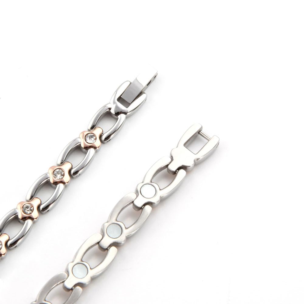 Браслет Антистатический браслет Магнитный браслет из нержавеющей стали Стильный и повседневный браслет Choseiki для женщин