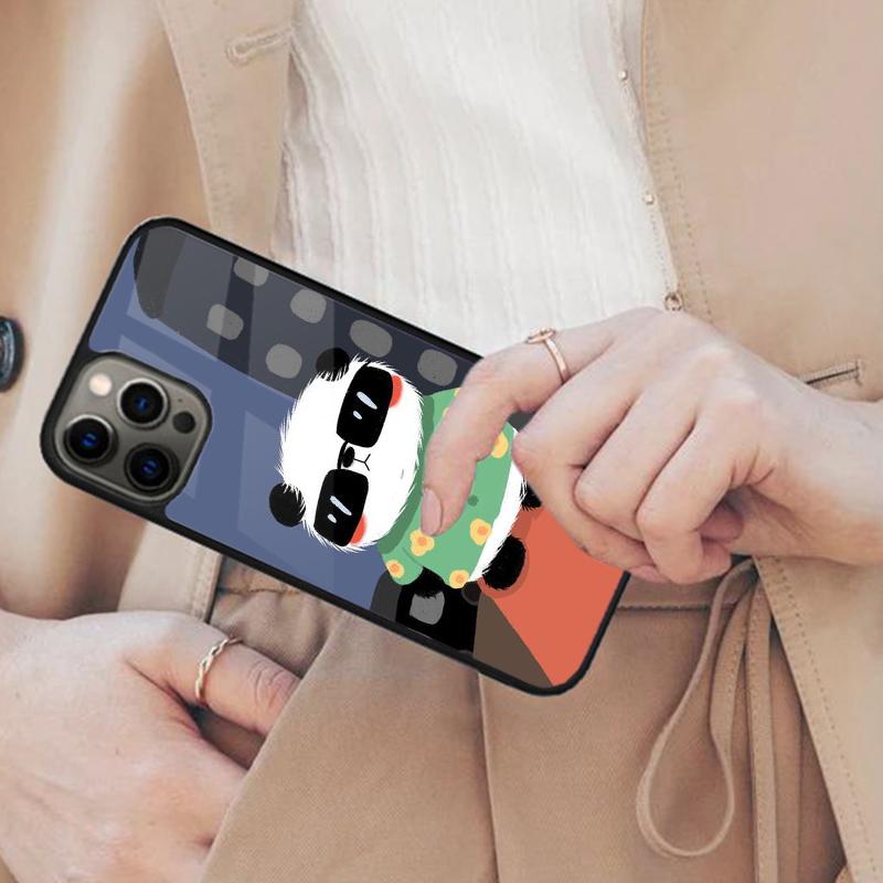 Мультяшный Милый Медведь Панда Магнитный Чехол Для Телефона Для APPLE iPhone 17 Air 16 14 13 12 Pro Max 15 Plus Беспроводная Зарядка MagSafe Чехол