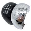 5 / 6 Speed Gear Shift Knob Stick Button Cap Cover Plastic Chrome Black Silver For Skoda Octavia MK2 II (04-08) II FL (08-11) Speed Number Cap