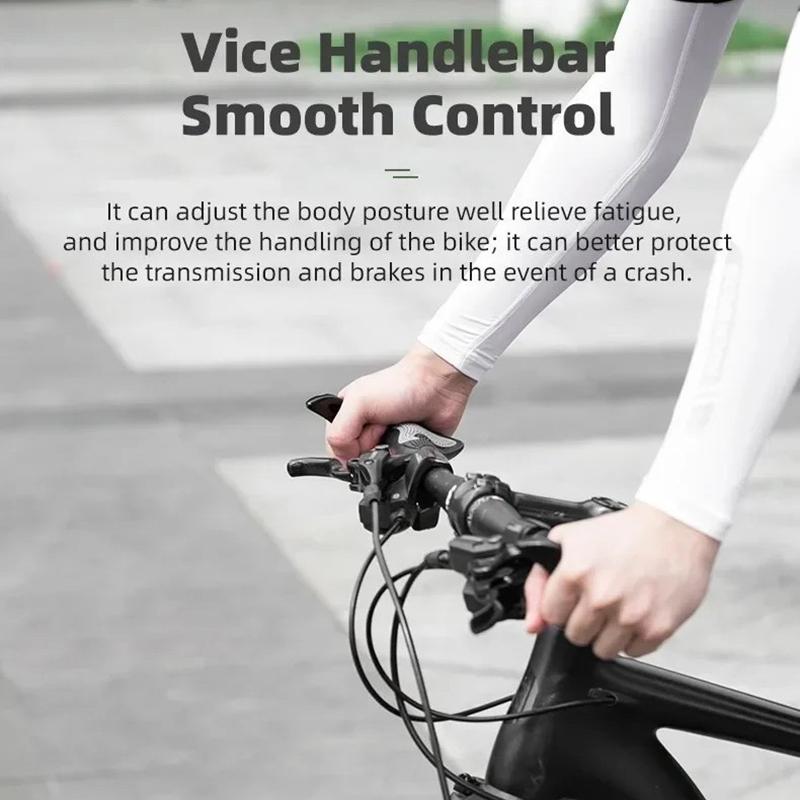 Ручка для горного велосипеда из овечьего рога, противоударная и пылезащитная резиновая ручка для велосипеда, двусторонний блокирующий аксессуар