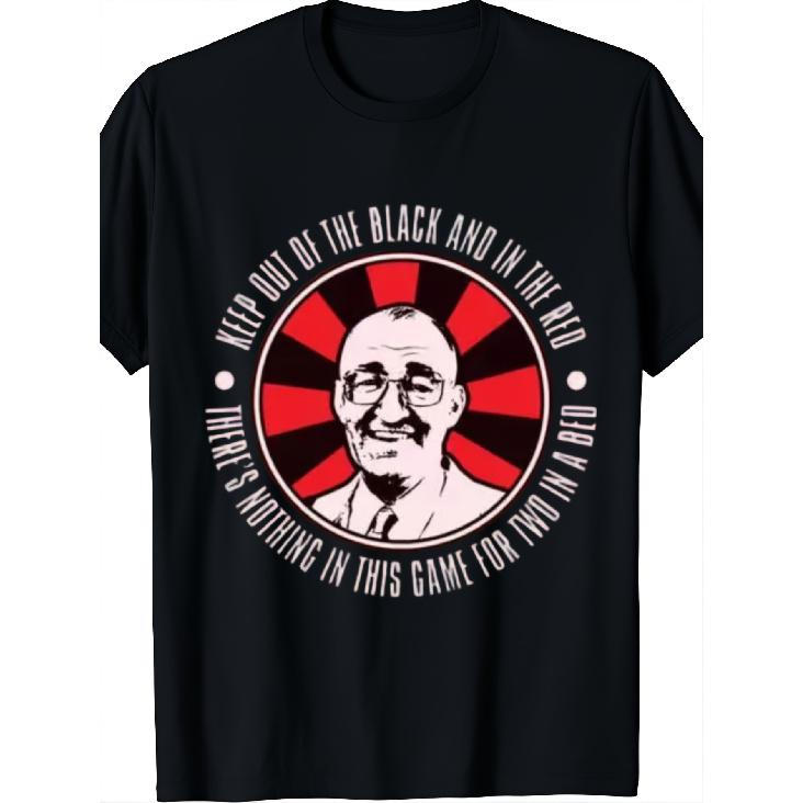 B-Ullseye UNOFFICIAL JIM BOWEN DARTS RED BLACK TELEVISION PROGRAM T-SHIRT FOR MEN AND WOMEN